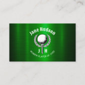 Custom Elegante Ladys Golf Monogram Design Visitenkarte (Vorderseite)