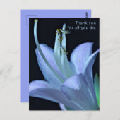 Custom Elegante Lavender Blume Danke Postcard Postkarte (Vorne/Hinten)
