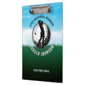 Custom Elegante Men Golf Monogram Design Klemmbrett (Links)