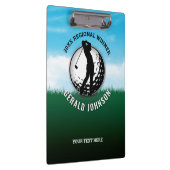 Custom Elegante Men Golf Monogram Design Klemmbrett (Rechts)