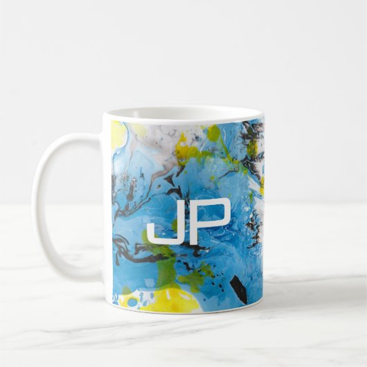Custom Elegante Moderne Abstrakt Art Kaffeetasse (Links)