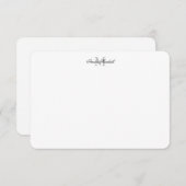 Custom Elegante Monogram Note Card Mitteilungskarte (Vorne/Hinten)