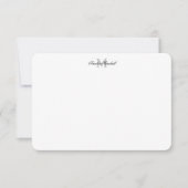 Custom Elegante Monogram Note Card Mitteilungskarte (Vorderseite)