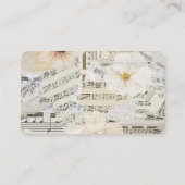 Custom Elegante Music Piano Lehrer Florenz Visitenkarte (Rückseite)