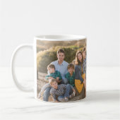 Custom Elegante Peace Liebe Joy 3 Foto Weihnachten Kaffeetasse (Links)