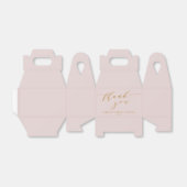 Custom Elegante Pink Script Vielen Dank Brautparty Geschenkschachtel (Ungefaltet)
