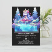 Custom Elegante Princess Birthday Einladung (Stehend Vorderseite)