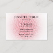 Custom Elegante Rose Gold Glitzer Look Monogram Visitenkarte (Rückseite)