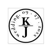 CUSTOM | ELEGANTE RUNDGRENZÜBERSCHREITENDE MONOGRA GUMMISTEMPEL (Prägung)