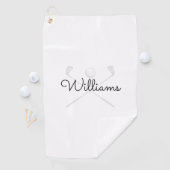 Custom Elegante Script Name Golf Clubs Golfhandtuch (Insitu)