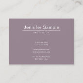 Custom Elegante Sleek Modern Salon Template Trendy Visitenkarte (Rückseite)