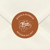 Custom Elegante Terracotta Danke Gastgeschenk Hoch Runder Aufkleber