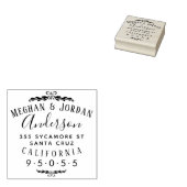 Custom Elegante Typografy Wedding Rücksendeadresse Gummistempel (Stempel)
