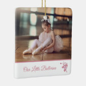Custom Elegante Unsere kleine Ballerina Rosa Weiß Keramikornament (Rechts)