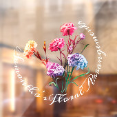 Custom Elegante Vintage Blumenpastellkarnation Fensteraufkleber (Blatt 2)