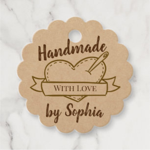 CUSTOM Elegante Vintage Pappskala Handgefertigt Geschenkanhänger