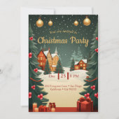 Custom Elegante Weihnachts-Party Einladung (Vorderseite)