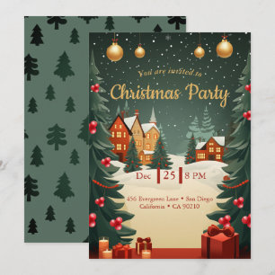 Custom Elegante Weihnachts-Party Einladung