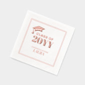 Custom Eleganter Abschluss Foil Stamps Servietten Mit Folie (Links)