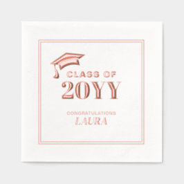 Custom Eleganter Abschluss Foil Stamps Servietten Mit Folie