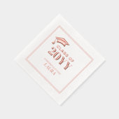 Custom Eleganter Abschluss Foil Stamps Servietten Mit Folie (Rechts)