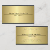 Custom Eleganter Glamour Gold Look Modern einfach Visitenkarte (Vorne/Hinten)