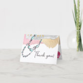 CUSTOM Eleganter handgefertigter Perlschmuck Danke (Vorderseite)