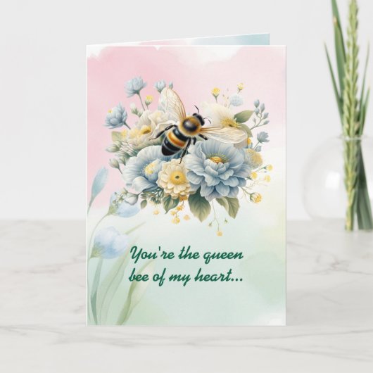 Custom Eleganter Vintag-farbiger Blumenmüttertag Karte (Vorderseite)