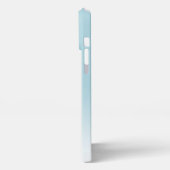 Custom Eleganto Light Aqua Ocean Blue Monogram iPhone Hülle (Linke Seite)