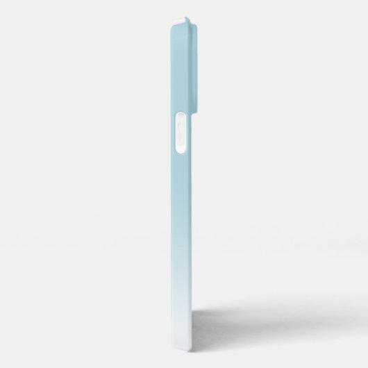 Custom Eleganto Light Aqua Ocean Blue Monogram iPhone Hülle (Rechte Seite)