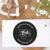 Custom Eleganto Moderne Vielen Dank Gastgeschenk H Runder Aufkleber
