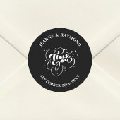 Custom Eleganto Moderne Vielen Dank Gastgeschenk H Runder Aufkleber