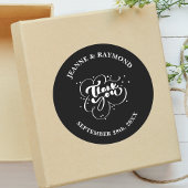 Custom Eleganto Moderne Vielen Dank Gastgeschenk H Runder Aufkleber