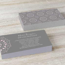 Custom Eleganto Modernes Chic Pink Gray Beruflich Visitenkarte