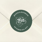 Custom Elegantsage Green Danke Gastgeschenk Hochze Runder Aufkleber