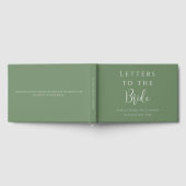 Custom Elegantsage Green Letters to Bride Gästebuch (Voll)
