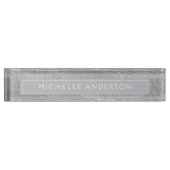 Custom Elegany Classy Silver Foil Namensplakette (Vorderseite)