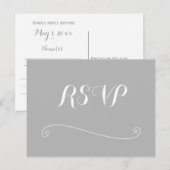 Custom Elegany White Wedding RSVP Postkarten (Vorne/Hinten)