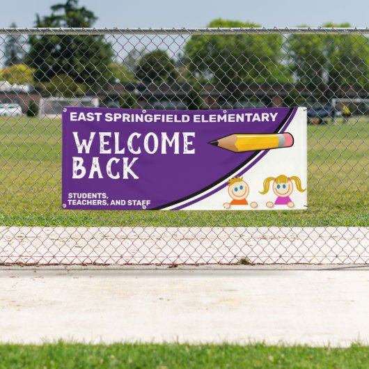 Custom Elementary Welcome Back to School Banner (Insitu)