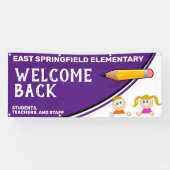 Custom Elementary Welcome Back to School Banner (Horizontal)