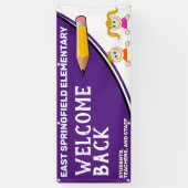Custom Elementary Welcome Back to School Banner (Vertikal)