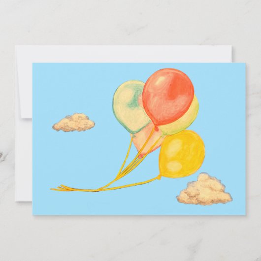 Custom Elephant First Birthday Boy  Einladung (Rückseite)