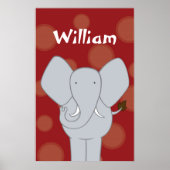 Custom Elephant Kinderzimmer Art Boy oder Girl Poster (Vorne)