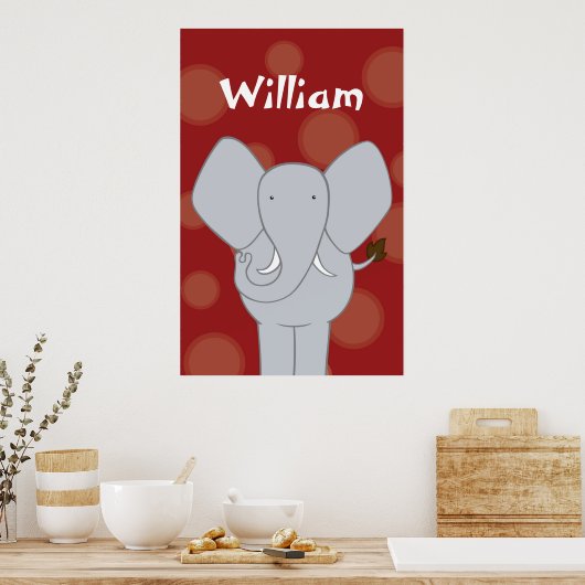 Custom Elephant Kinderzimmer Art Boy oder Girl Poster (Küche)