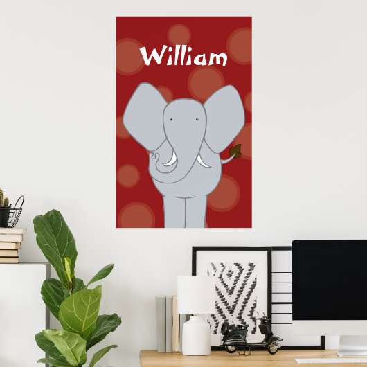 Custom Elephant Kinderzimmer Art Boy oder Girl Poster (Heimbüro)