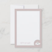 Custom Elephant Pink Baby Dusche Danke Karten (Rückseite)