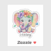 Custom Elephant Sticker (Blatt)