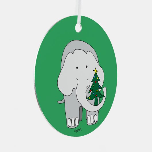 Custom Elephant Weihnachtsschmuck (Vorderseite Rechts)