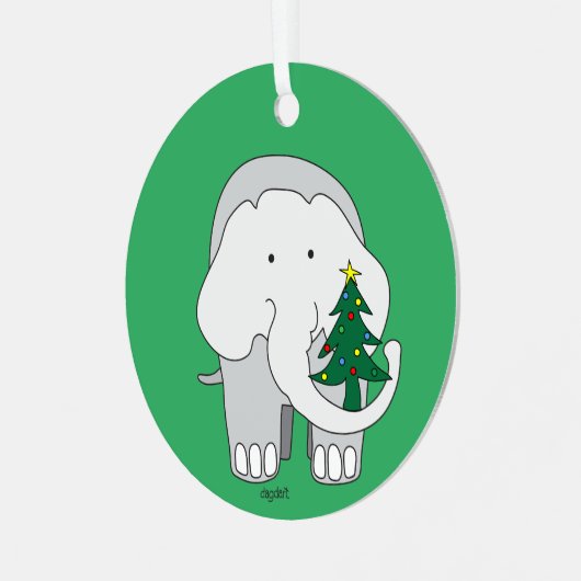 Custom Elephant Weihnachtsschmuck (Vorderseite links)