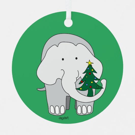 Custom Elephant Weihnachtsschmuck (Vorderseite)